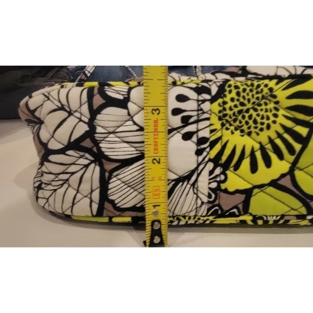 Vera Bradley Yellow White and Black Shoulder Bag Crossbody Purse